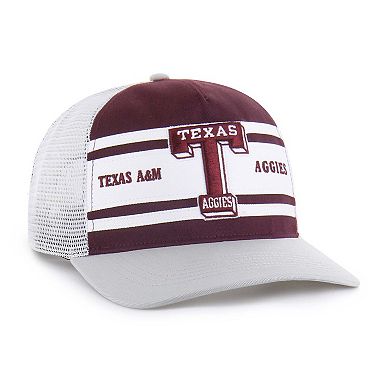 Youth '47 Maroon/Gray Texas A&M Aggies Super Stripe Hitch Adjustable Trucker Hat
