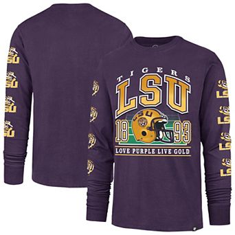 Men's '47 Purple LSU Tigers Go Big Long Sleeve T-Shirt