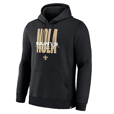 Men's Fanatics Black New Orleans Saints Right Tackle Legacy Pullover Hoodie