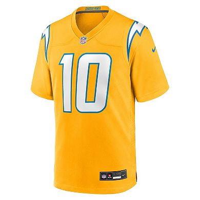 Men's Nike Justin Herbert Gold Los Angeles Chargers Alternate Charger Power Game Player Jersey