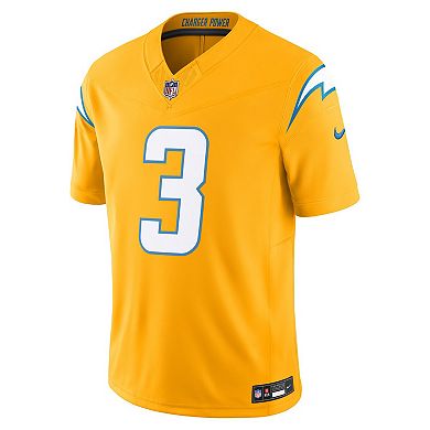 Men's Nike Derwin James Jr. Gold Los Angeles Chargers Alternate Charger Power Vapor F.U.S.E. Limited Jersey