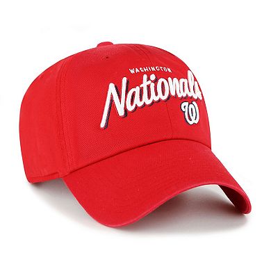 Women's '47 Red Washington Nationals Ariana Clean Up Adjustable Hat