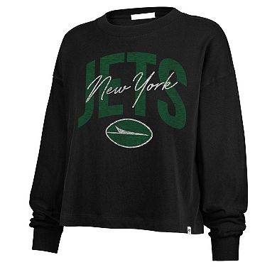 Women's '47 Black New York Jets Muse Sydney Long Sleeve T-Shirt