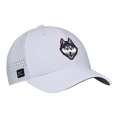Men's Nike White UConn Huskies 2025 On-Field Performance Flex Hat