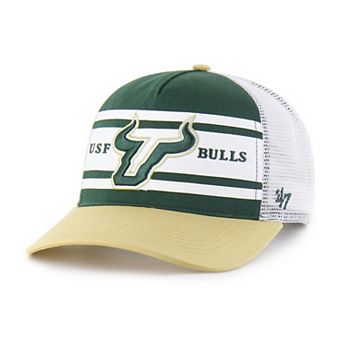 Youth '47 Green/Gold South Florida Bulls Super Stripe Hitch Adjustable Trucker Hat