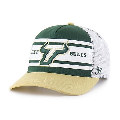 Youth '47 Green/Gold South Florida Bulls Super Stripe Hitch Adjustable Trucker Hat