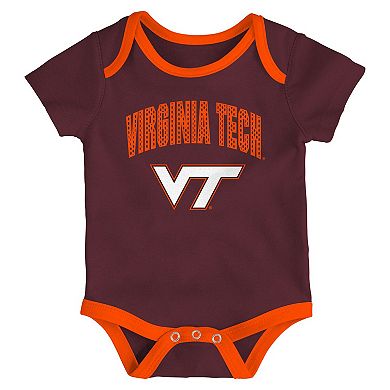 Newborn & Infant Outerstuff Virginia Tech Hokies Three-Pack All Day Play Bodysuit Set