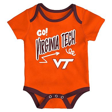 Newborn & Infant Outerstuff Virginia Tech Hokies Three-Pack All Day Play Bodysuit Set