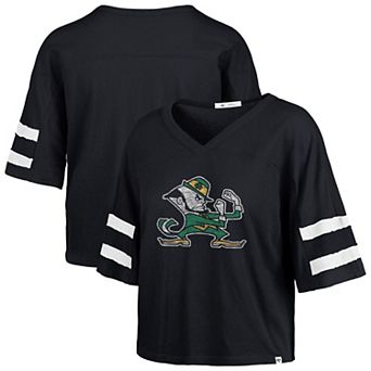 Women's '47 Navy Notre Dame Fighting Irish Premier Scout Sleeve Stripe Relaxed Dolman T-Shirt