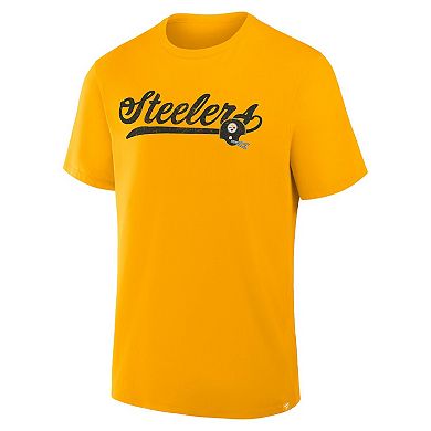 Men's Fanatics Gold Pittsburgh Steelers Fluid Motion Legacy T-Shirt