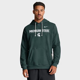 Men's Nike Green Michigan State Spartans 2025 Sideline Standard Issue Dri-FIT Hoodie
