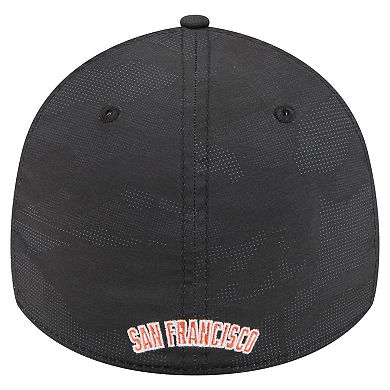 Men's New Era Black San Francisco Giants Tonal Camo 39THIRTY Flex Hat