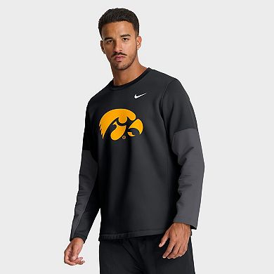 Men's Nike Black Iowa Hawkeyes 2025 Sideline Coach Performance Long Sleeve T-Shirt