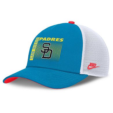 Men's Nike Teal San Diego Padres Neon 90s Rise Structured Performance Adjustable Trucker Hat