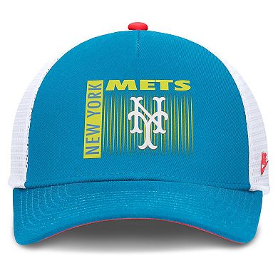 Men's Nike Teal New York Mets Neon 90s Rise Structured Performance Adjustable Trucker Hat