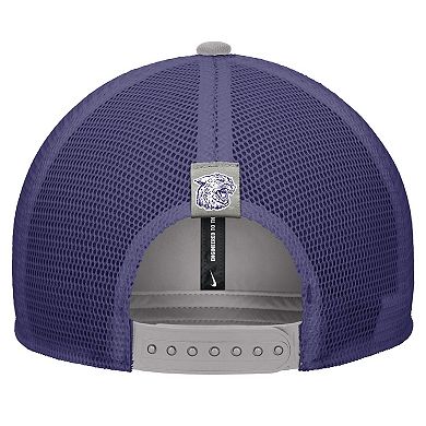 Men's Nike Pewter Kansas State Wildcats Vintage Arch Rise Performance Trucker Adjustable Hat