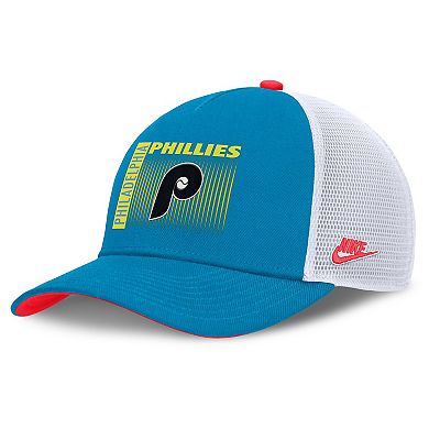 Men's Nike Teal Philadelphia Phillies Neon 90s Rise Structured Performance Adjustable Trucker Hat