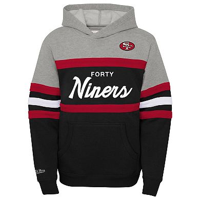 Youth Mitchell & Ness Black San Francisco 49ers Throwback Head Coach Pullover Hoodie