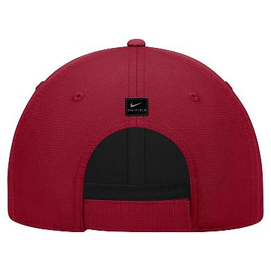 Men's Nike Cardinal Arkansas Razorbacks 2025 On-Field Club Performance Adjustable Hat