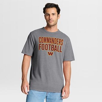 Men's Fanatics Heather Gray Washington Commanders First Down Tribute Tri-Blend T-Shirt