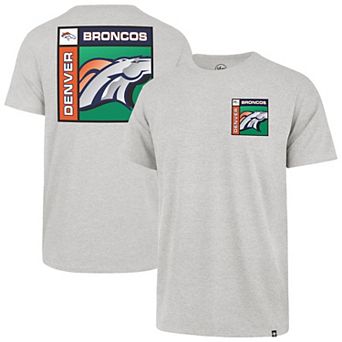 Men's '47 Gray Denver Broncos Chrome Plate Franklin T-Shirt