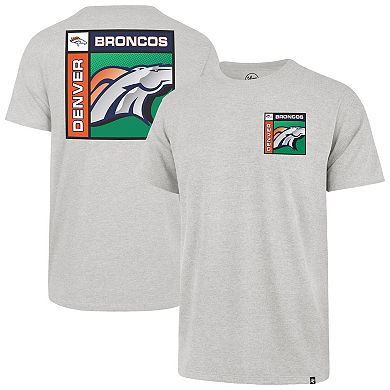 Men's '47 Gray Denver Broncos Chrome Plate Franklin T-Shirt
