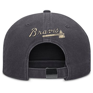 Men's Nike Anthracite Atlanta Braves Monotone Pro Adjustable Hat