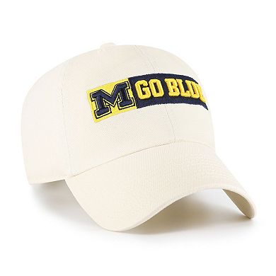Men's '47 Natural Michigan Wolverines Clean Up Adjustable Hat