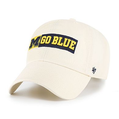 Men's '47 Natural Michigan Wolverines Clean Up Adjustable Hat