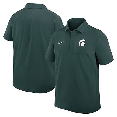 Men's Nike Green Michigan State Spartans 2025 Coaches Sideline Polo
