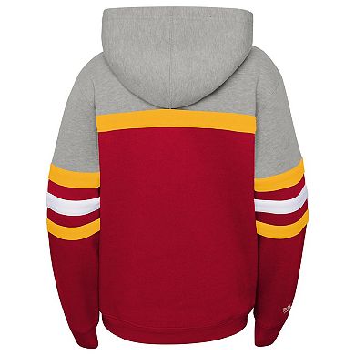 Youth Mitchell & Ness Red Kansas City Chiefs Throwback Head Coach Pullover Hoodie