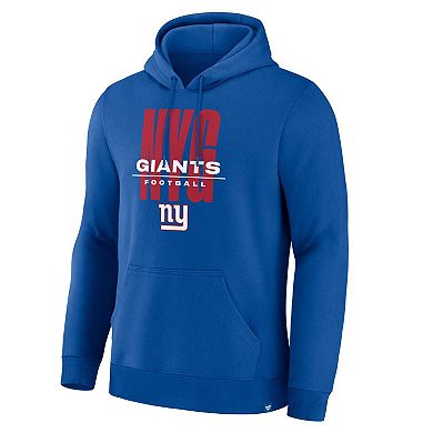 Men's Fanatics Royal New York Giants Right Tackle Legacy Pullover Hoodie