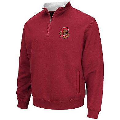 Men's Colosseum Cardinal Cornell Big Red Tortugas Quarter-Zip Pullover Sweatshirt