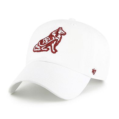 Youth '47 White Texas A&M Aggies Reveille Clean Up Adjustable Hat