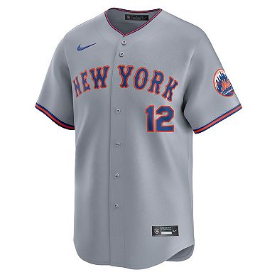 Men's Nike Francisco Lindor Gray New York Mets Road Limited Player Jersey