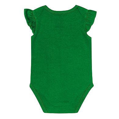 Girl's Newborn and Infant Outerstuff Green/Yellow Oregon Ducks Little Sunshine Two-Piece Bodysuit Set