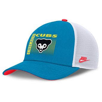 Men's Nike Teal Chicago Cubs Neon 90s Rise Structured Performance Adjustable Trucker Hat