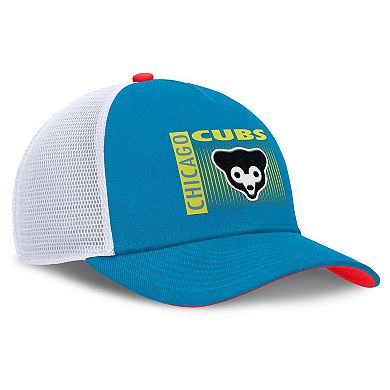 Men's Nike Teal Chicago Cubs Neon 90s Rise Structured Performance Adjustable Trucker Hat
