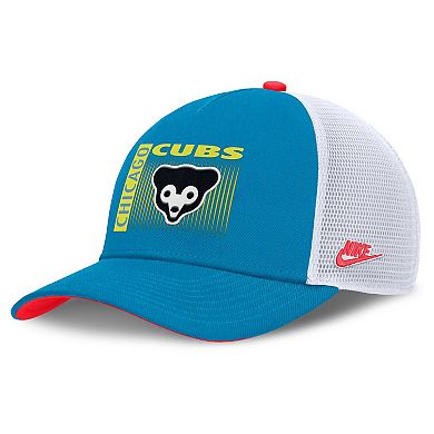 Men's Nike Teal Chicago Cubs Neon 90s Rise Structured Performance Adjustable Trucker Hat