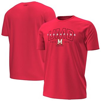 Men's Under Armour Red Maryland Terrapins Overlay Performance T-Shirt