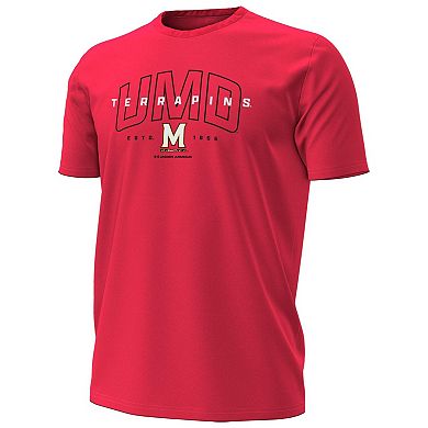 Men's Under Armour Red Maryland Terrapins Overlay Performance T-Shirt