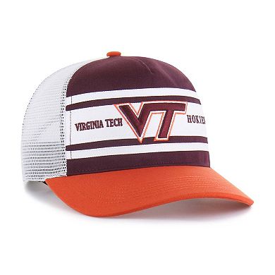 Youth '47 Maroon/Orange Virginia Tech Hokies Super Stripe Hitch Adjustable Trucker Hat