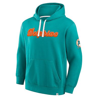 Men's Fanatics Aqua Miami Dolphins New Horizons Heritage Pullover Hoodie
