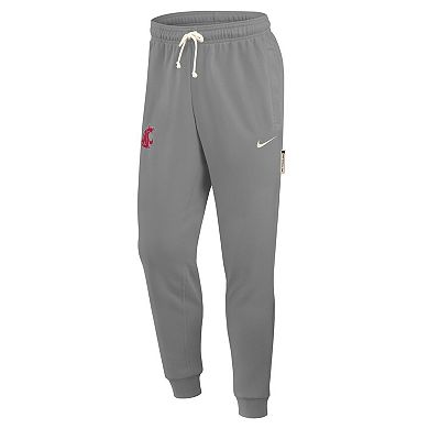Men's Nike Heather Gray Washington State Cougars 2025 Sideline Performance Taper Pants