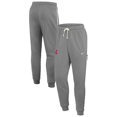 Men's Nike Heather Gray Washington State Cougars 2025 Sideline Performance Taper Pants
