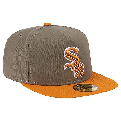 Men's New Era Olive/Orange Chicago White Sox Two-Tone Color Pack A-Frame 59FIFTY Fitted Hat