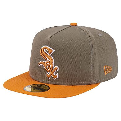 Men's New Era Olive/Orange Chicago White Sox Two-Tone Color Pack A-Frame 59FIFTY Fitted Hat