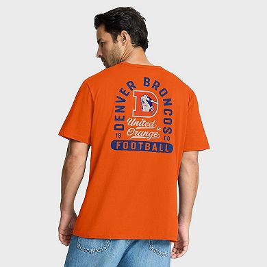 Men's Fanatics Orange Denver Broncos Fluid Motion Legacy T-Shirt