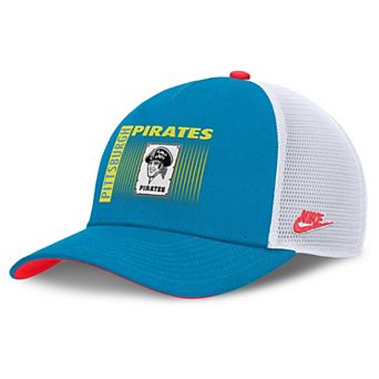 Men's Nike Teal Pittsburgh Pirates Neon 90s Rise Structured Performance Adjustable Trucker Hat