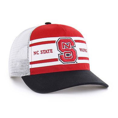 Youth '47 Red/Black NC State Wolfpack Super Stripe Hitch Adjustable Trucker Hat